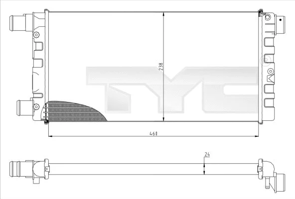 Radiator, engine cooling (709-0008)