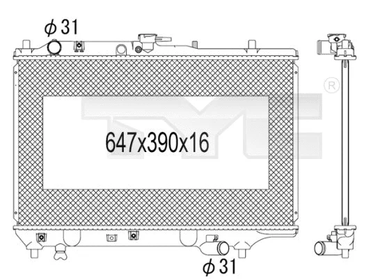 Radiator, engine cooling (720-1007)