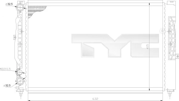 Radiator, engine cooling (702-0011)