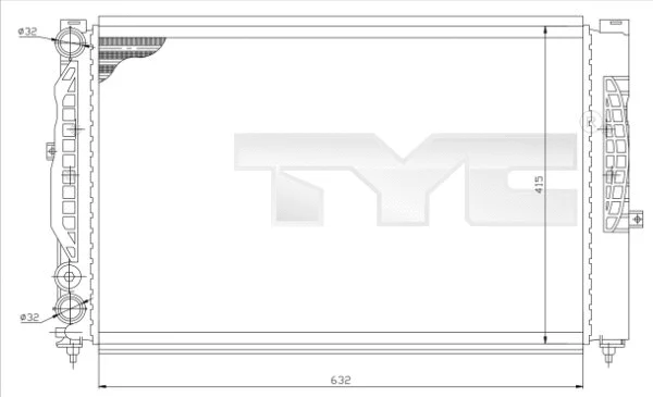 Radiator, engine cooling (737-0007)