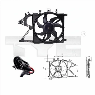 Fan, engine cooling (825-0008)