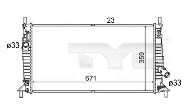 Radiator, engine cooling (710-0056-R)