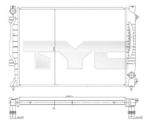 Radiator, engine cooling (702-0017)