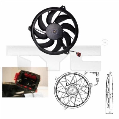 Fan, engine cooling (826-0004)