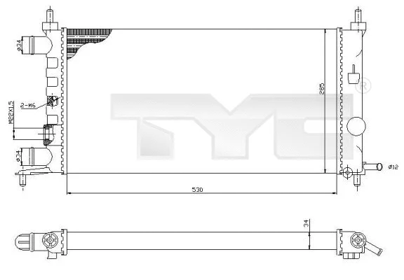 Radiator, engine cooling (725-0025-R)