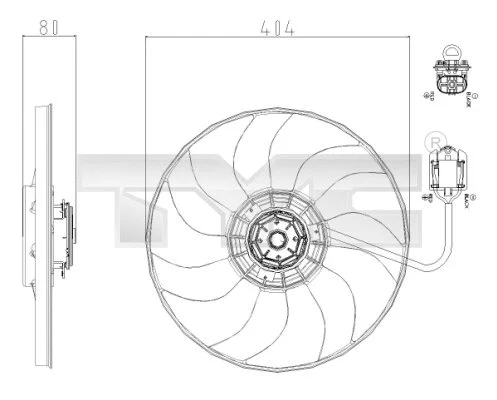 Fan, engine cooling (825-0019)