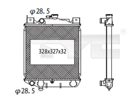 Radiator, engine cooling (735-1005)