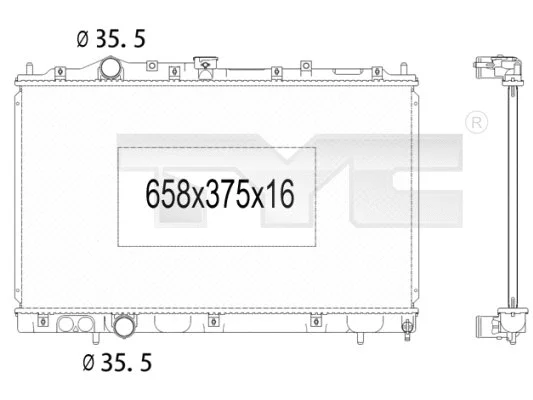 Radiator, engine cooling (723-1009)