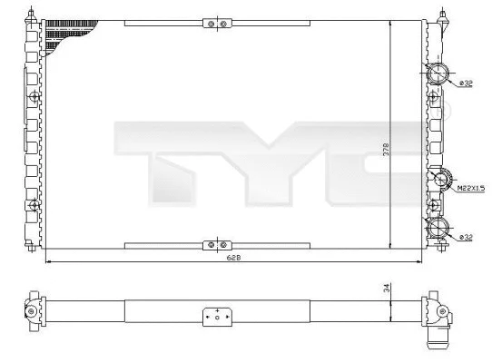 Radiator, engine cooling (737-0057)