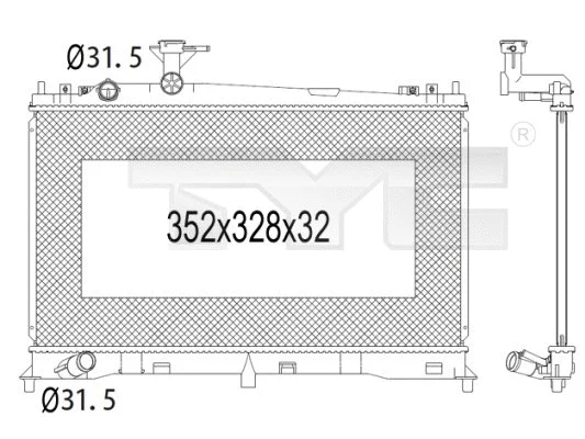 Radiator, engine cooling (720-1004)