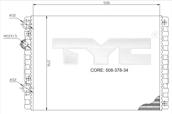 Radiator, engine cooling (737-0024)