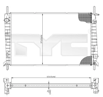 Radiator, engine cooling (710-0045)