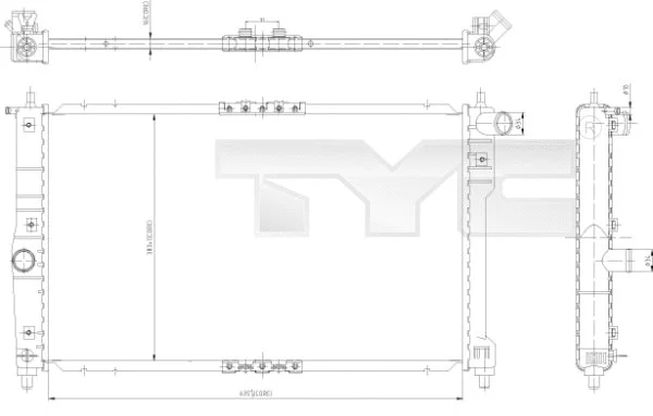 Radiator, engine cooling (706-0003)