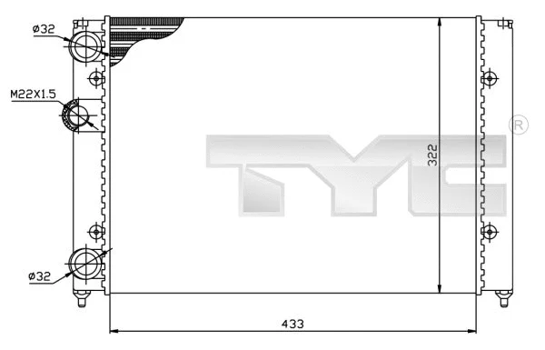 Radiator, engine cooling (737-0039)