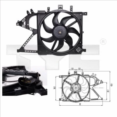 Fan, engine cooling (825-0007)