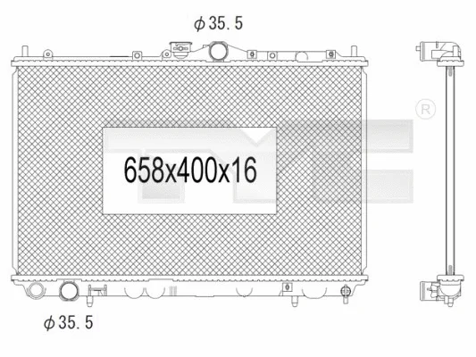 Radiator, engine cooling (723-1010)
