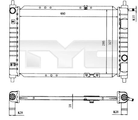 Radiator, engine cooling (706-0004)