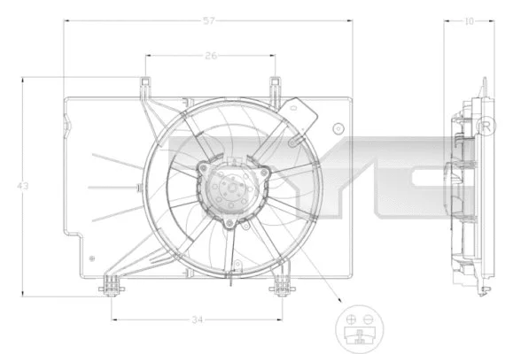 Fan, engine cooling (810-0042)