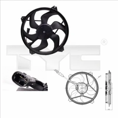 Fan, engine cooling (805-0007)