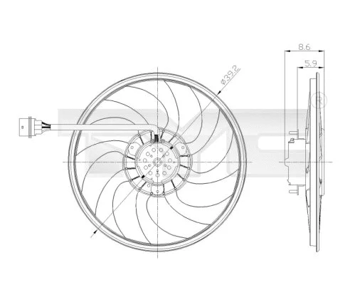 Fan, engine cooling (837-0037)