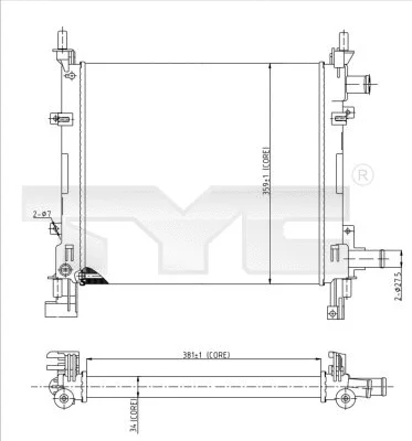 Radiator, engine cooling (710-0042-R)