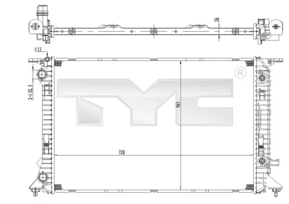 Radiator, engine cooling (702-0037)
