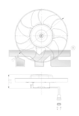 Fan, engine cooling (837-0025)
