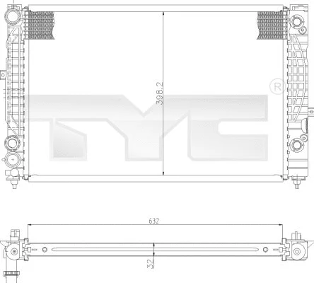 Radiator, engine cooling (702-0009)