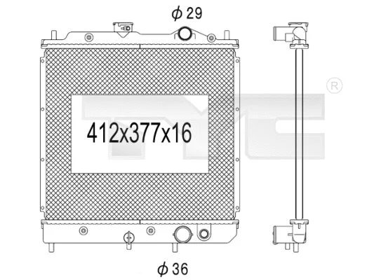 Radiator, engine cooling (723-1013)