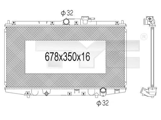 Radiator, engine cooling (712-1002)