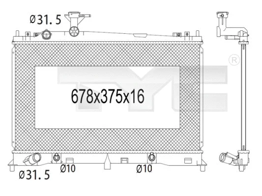 Radiator, engine cooling (720-1008)