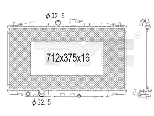 Radiator, engine cooling (712-1004)