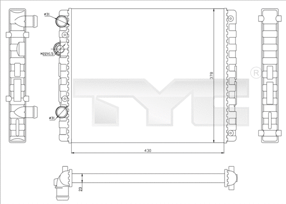 Radiator, engine cooling (737-0040)