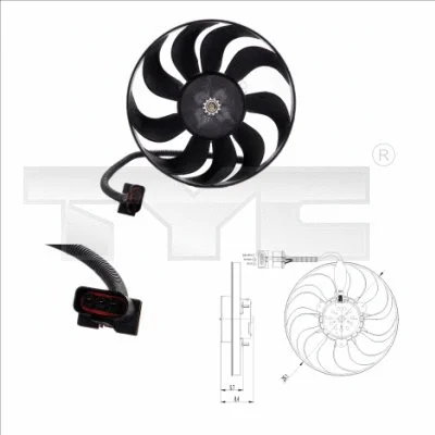 Fan, engine cooling (837-0001)