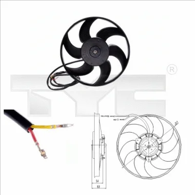 Fan, engine cooling (826-0002)