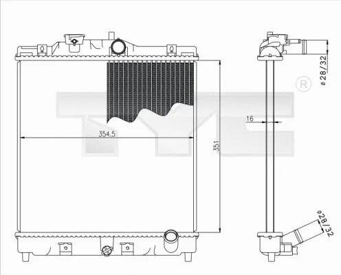 Radiator, engine cooling (712-0052)