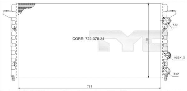 Radiator, engine cooling (737-0012)