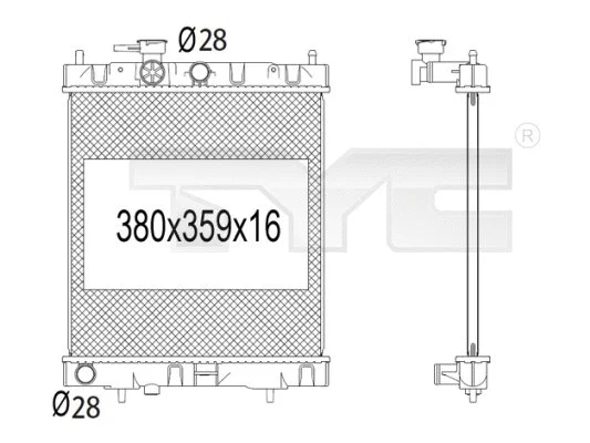 Radiator, engine cooling (724-1001)