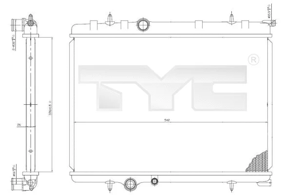 Radiator, engine cooling (705-0028)