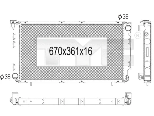 Radiator, engine cooling (734-1002)