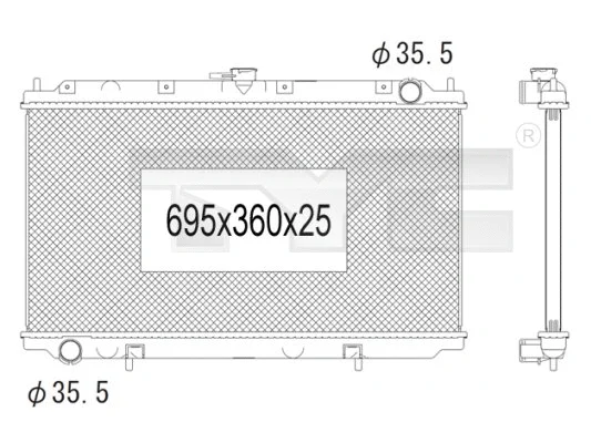 Radiator, engine cooling (724-1003)
