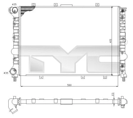 Radiator, engine cooling (701-0001-R)