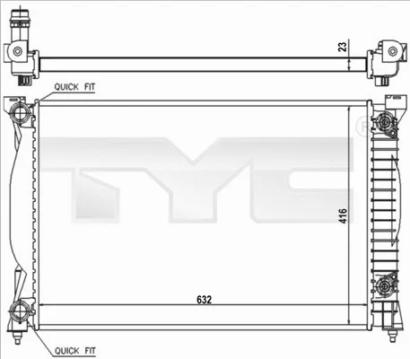 Radiator, engine cooling (702-0014-R)