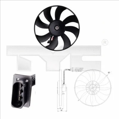Fan, engine cooling (837-0020)