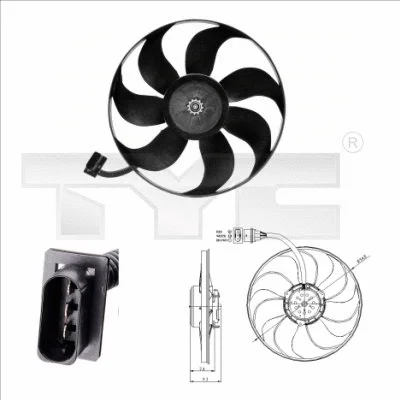 Fan, engine cooling (837-0004)