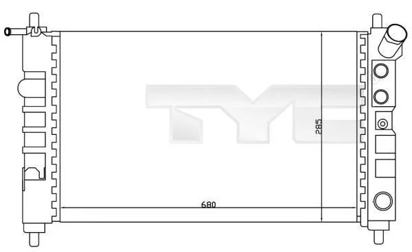 Radiator, engine cooling (725-0005)