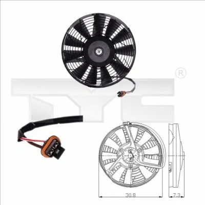 Fan, engine cooling (825-0006)
