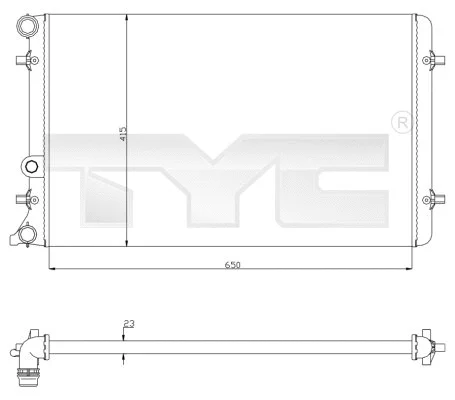 Radiator, engine cooling (702-0033)
