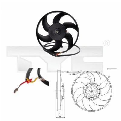 Fan, engine cooling (826-0001)