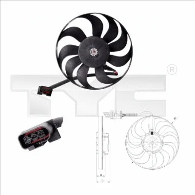 Fan, engine cooling (837-0005)